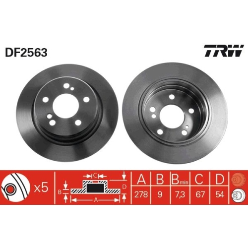 TRW Bremsscheibe DF2563