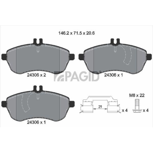 PAGID Bremsbelagsatz, Scheibenbremse T1623N