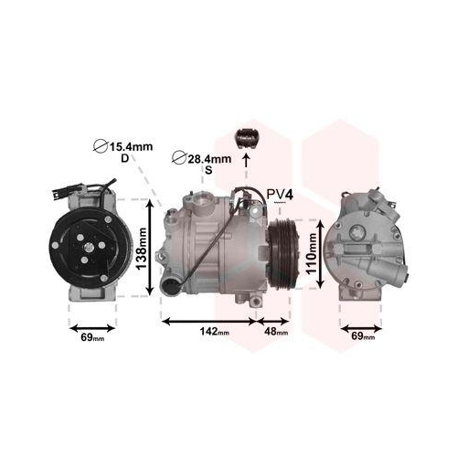 VAN WEZEL Kompressor, Klimaanlage 0600K443