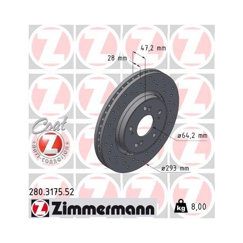 ZIMMERMANN Bremsscheibe SPORT Z 280.3175.52