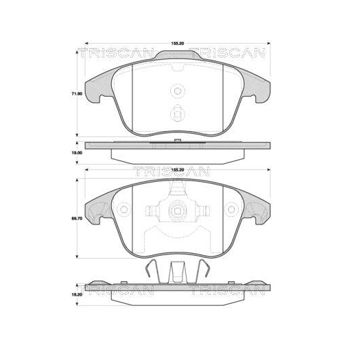 TRISCAN Bremsbelagsatz, Scheibenbremse 8110 38006