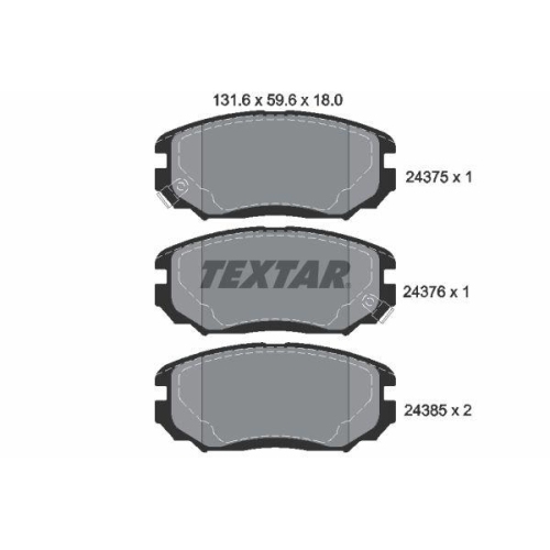 TEXTAR Bremsbelagsatz, Scheibenbremse Q+ 2437501