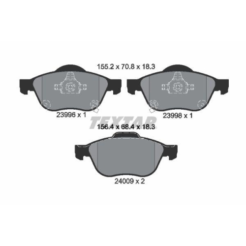 TEXTAR Bremsbelagsatz, Scheibenbremse 2399601