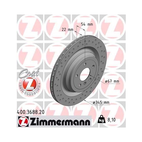 ZIMMERMANN Bremsscheibe COAT Z 400.3688.20