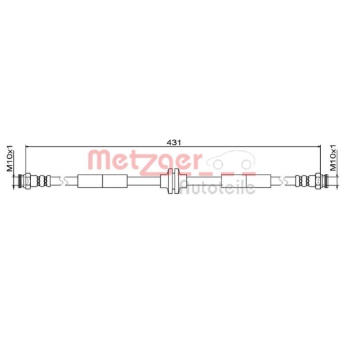 METZGER AUTOTEILE Bremsschlauch 4111804