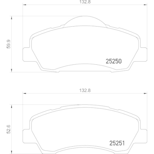 BREMBO Bremsbelagsatz, Scheibenbremse PRIME LINE P 61 138