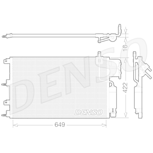 DENSO Kondensator, Klimaanlage DCN10023