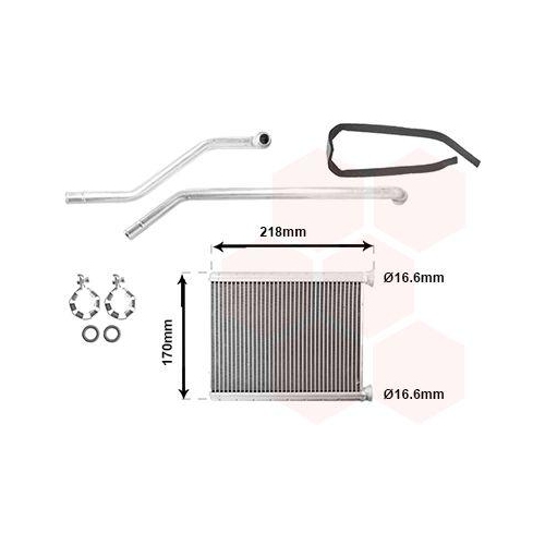 VAN WEZEL W&auml;rmetauscher, Innenraumheizung *** IR PLUS *** 53006782