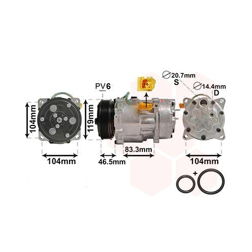VAN WEZEL Kompressor, Klimaanlage 0900K201