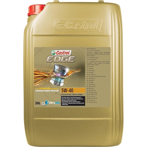 Motoröl Castrol Edge 5W-40 VW 505 Renault Opel MB 229 Ford Fiat ACEA C3 20 Liter