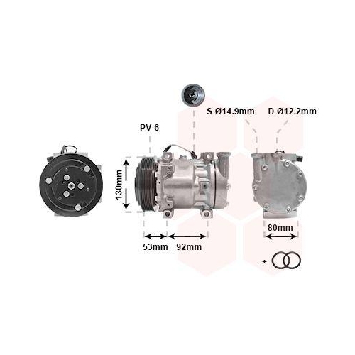 VAN WEZEL Kompressor, Klimaanlage 0100K009
