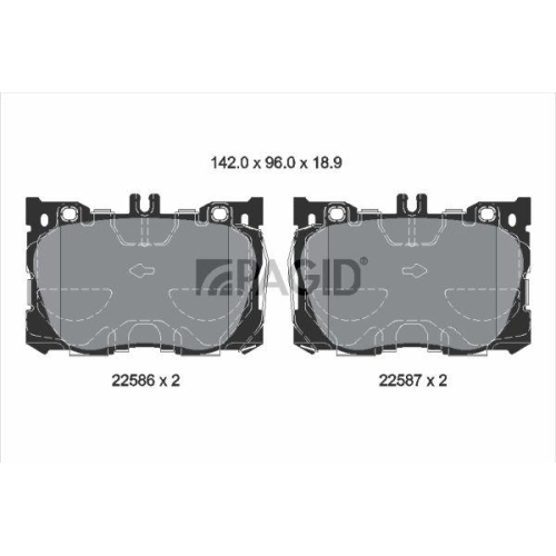 PAGID Bremsbelagsatz, Scheibenbremse T2556N