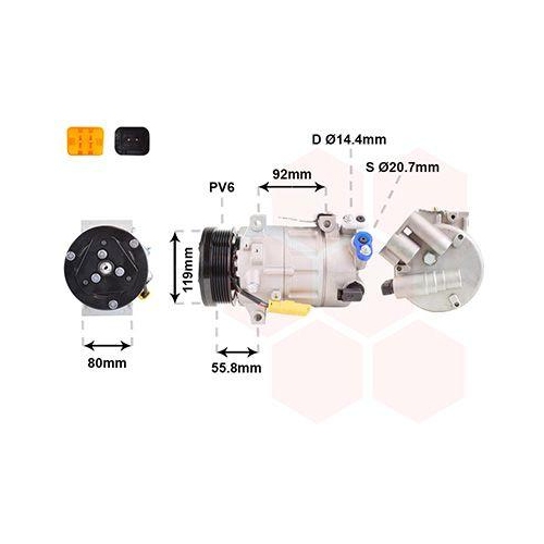 VAN WEZEL Kompressor, Klimaanlage 0900K282