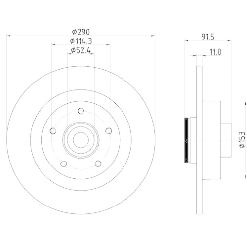 HELLA Bremsscheibe PRO 8DD 355 133-241