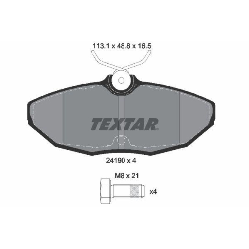 TEXTAR Bremsbelagsatz, Scheibenbremse Q+ 2419001