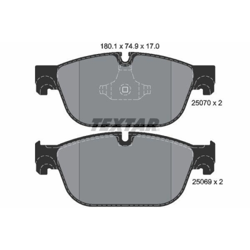 TEXTAR Bremsbelagsatz, Scheibenbremse Q+ 2507001