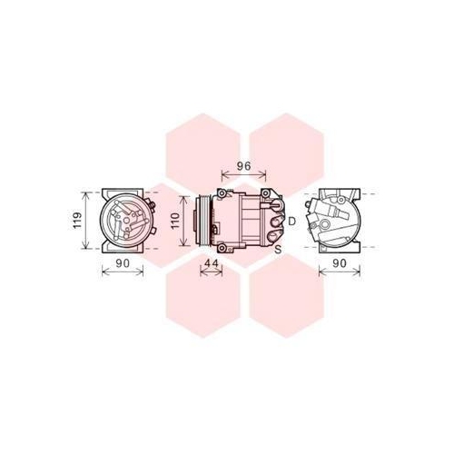 VAN WEZEL Kompressor, Klimaanlage 0100K125