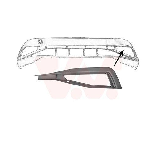 VAN WEZEL L&uuml;ftungsgitter, Sto&szlig;f&auml;nger 5749595