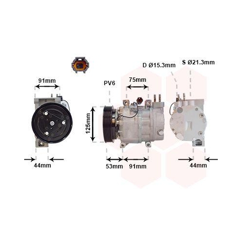 VAN WEZEL Kompressor, Klimaanlage 1300K259