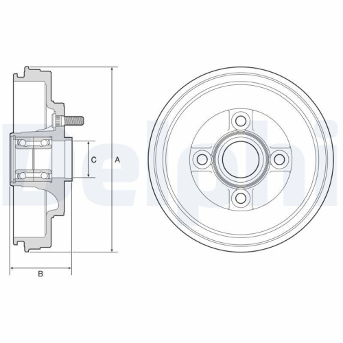 DELPHI Bremstrommel BFR589