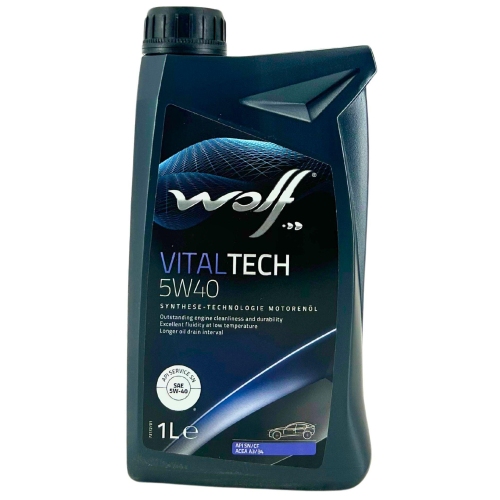 Motor&ouml;l Motoren&ouml;l Wolf VitalTech 5W-40 1 Liter Flasche 1051923