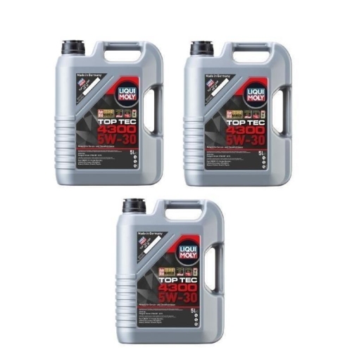 LIQUI MOLY Motoröl Top Tec 4300, 5W-30, 15-Liter - 3741 - ACEA C2