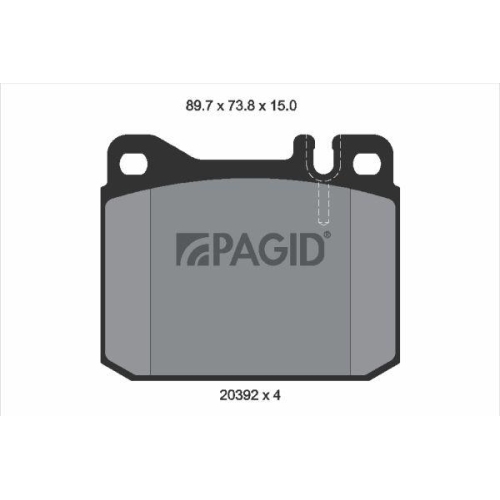 PAGID Bremsbelagsatz, Scheibenbremse T4135N
