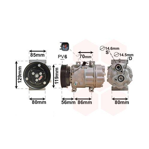 VAN WEZEL Kompressor, Klimaanlage 1800K378