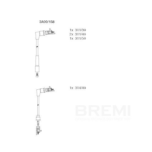 BREMI Z&uuml;ndleitungssatz 3A00/158