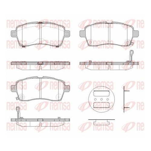 REMSA Bremsbelagsatz, Scheibenbremse 1833.02