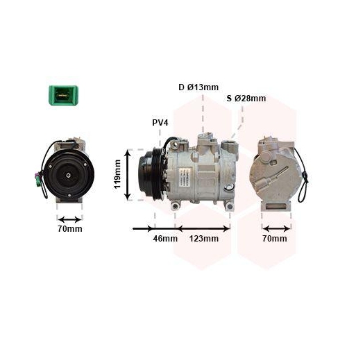 VAN WEZEL Kompressor, Klimaanlage 0300K015