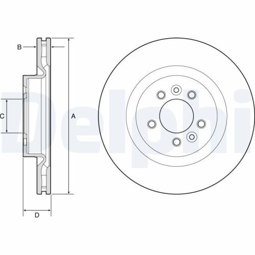 DELPHI Bremsscheibe BG9204C