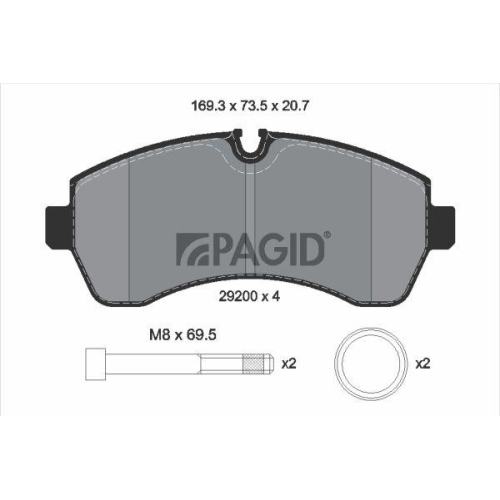 PAGID Bremsbelagsatz, Scheibenbremse T5171N