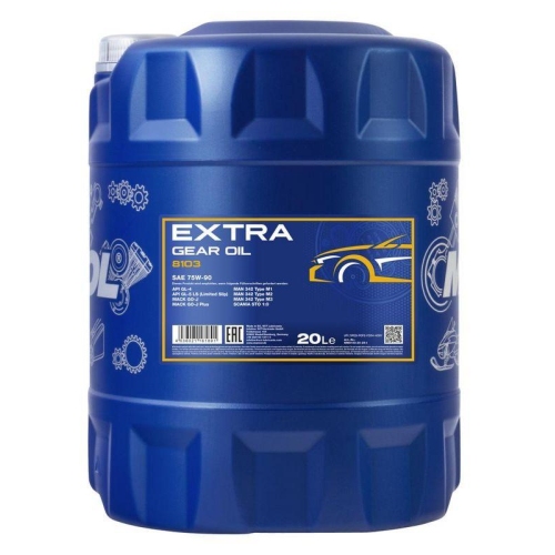 Mannol Extra Gear Oil Getriebe&ouml;l 75W-90 GL-4/GL-5 LS 20 Liter Kanister MN8103-20