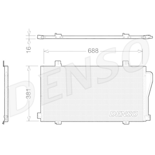 DENSO Kondensator, Klimaanlage DCN23017