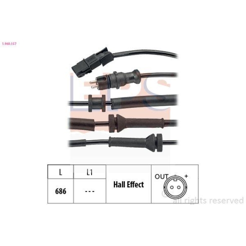 EPS Sensor, Raddrehzahl Made in Italy - OE Equivalent