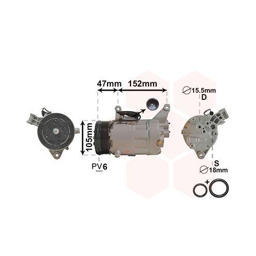 VAN WEZEL Kompressor, Klimaanlage *** IR PLUS *** 0600K076