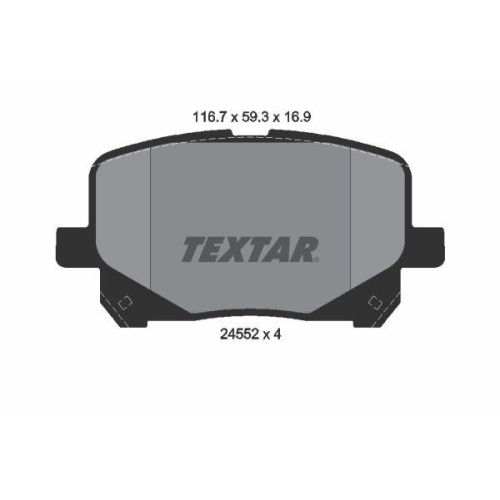 TEXTAR Bremsbelagsatz, Scheibenbremse 2452201