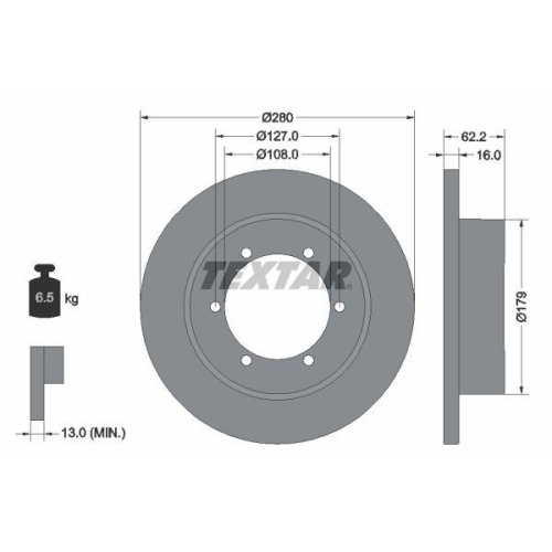 TEXTAR Bremsscheibe 92308500