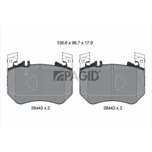 PAGID Bremsbelagsatz, Scheibenbremse T2923N