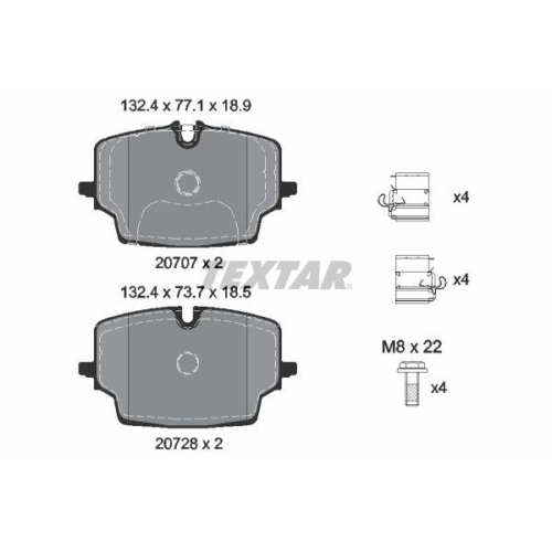 TEXTAR Bremsbelagsatz, Scheibenbremse Q+ 2070701