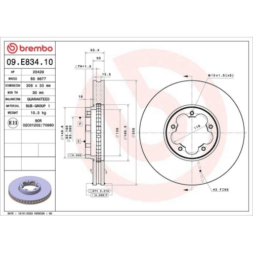 BREMBO Bremsscheibe PRIME LINE