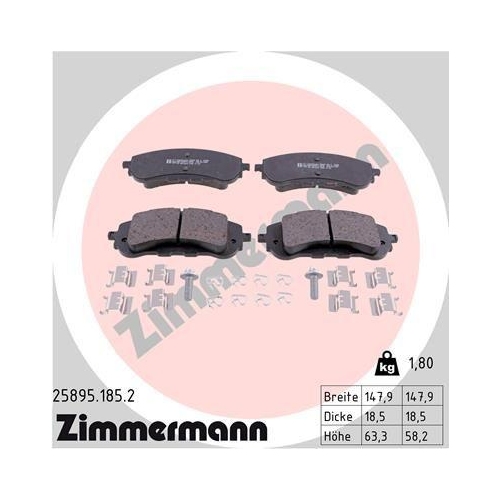 ZIMMERMANN Bremsbelagsatz, Scheibenbremse 25895.185.2