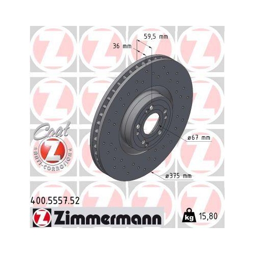 ZIMMERMANN Bremsscheibe SPORT Z 400.5557.52