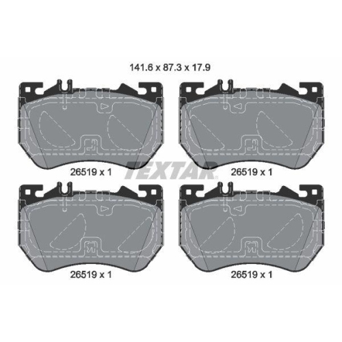 TEXTAR Bremsbelagsatz, Scheibenbremse Q+ 2651901