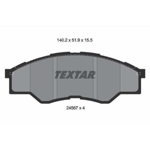 TEXTAR Bremsbelagsatz, Scheibenbremse 2456701