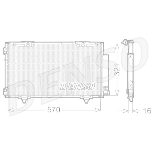 DENSO Kondensator, Klimaanlage DCN50011