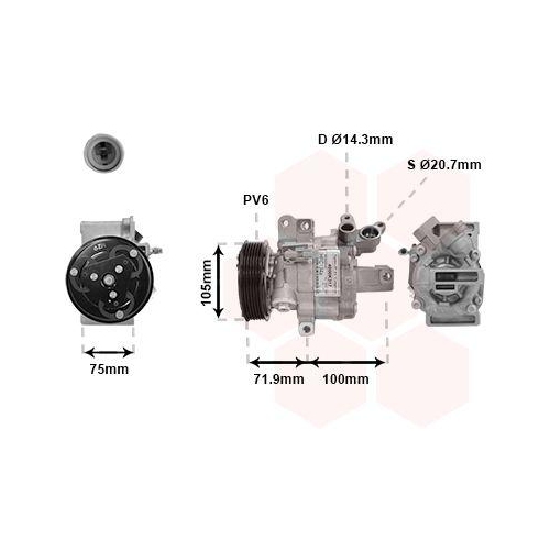 VAN WEZEL Kompressor, Klimaanlage 4000K317