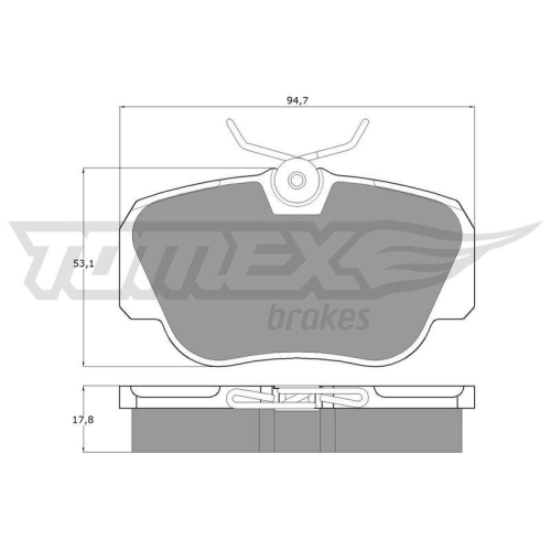TOMEX Brakes Bremsbelagsatz, Scheibenbremse TX 10-38