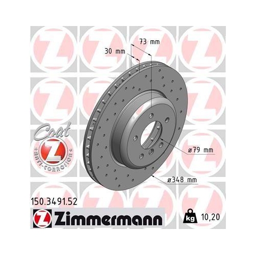 ZIMMERMANN Bremsscheibe SPORT Z 150.3491.52